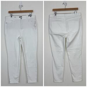 NWT Talbots High Waist Jegging Ankle Skinny Pants Size 12 White Stretch